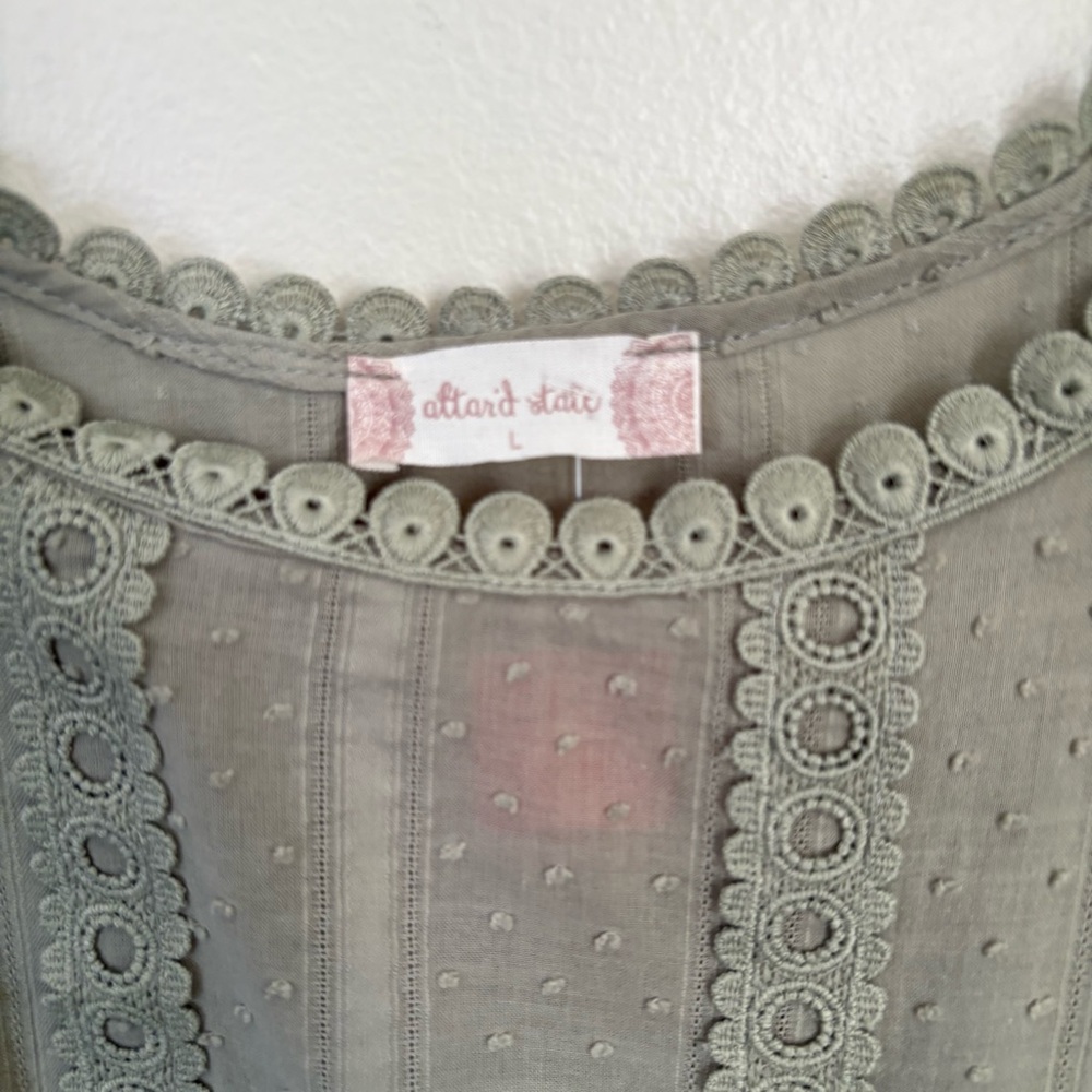 Altar'd State Green Tiered Dress Size Large - Picture 10 of 11